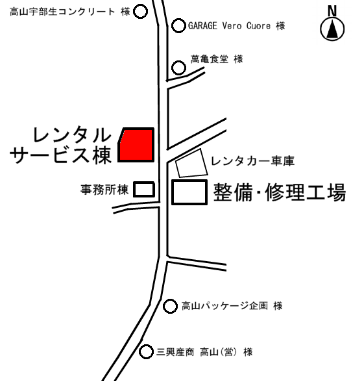 レンタルサービス棟位置(地図)